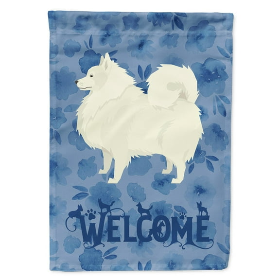 Carolines Treasures CK6269CHF Spitz Welcome Flag Canvas House Size Large multicolor