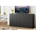 thumbnail image 6 of Towallmark Dresser for Bedroom,12 Drawer Dressers & Chests of Drawers, Wood Storage Drawer Dresser with Power Outlet, 61 Inch, 6 of 9