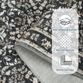 thumbnail image 2 of Memoryfield Washable Vintage Area Rug 8' x 10', Soft Low Pile Indoor Non Shedding Floor Covering, Foldable Floor Mat, Black, 2 of 6