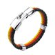 thumbnail image 5 of Pulsera de cuero trenzado para aficionados de la COPA MUNDIAL 2018 con bandera de 8 países Alemania, 5 of 9