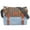Blue, variant on Vintage Leather Crossbody Bag with Canvas Travel Hiking Shoulder 11.8" Shoulder Bag