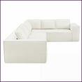 thumbnail image 5 of 129.5” Minimalist 6-Seat Modular Sectional Sofa - Wrinkle-Resistant Chenille Living Room Couch, No Assembly | Chenille | Square Arms | Pillow Back, 5 of 25