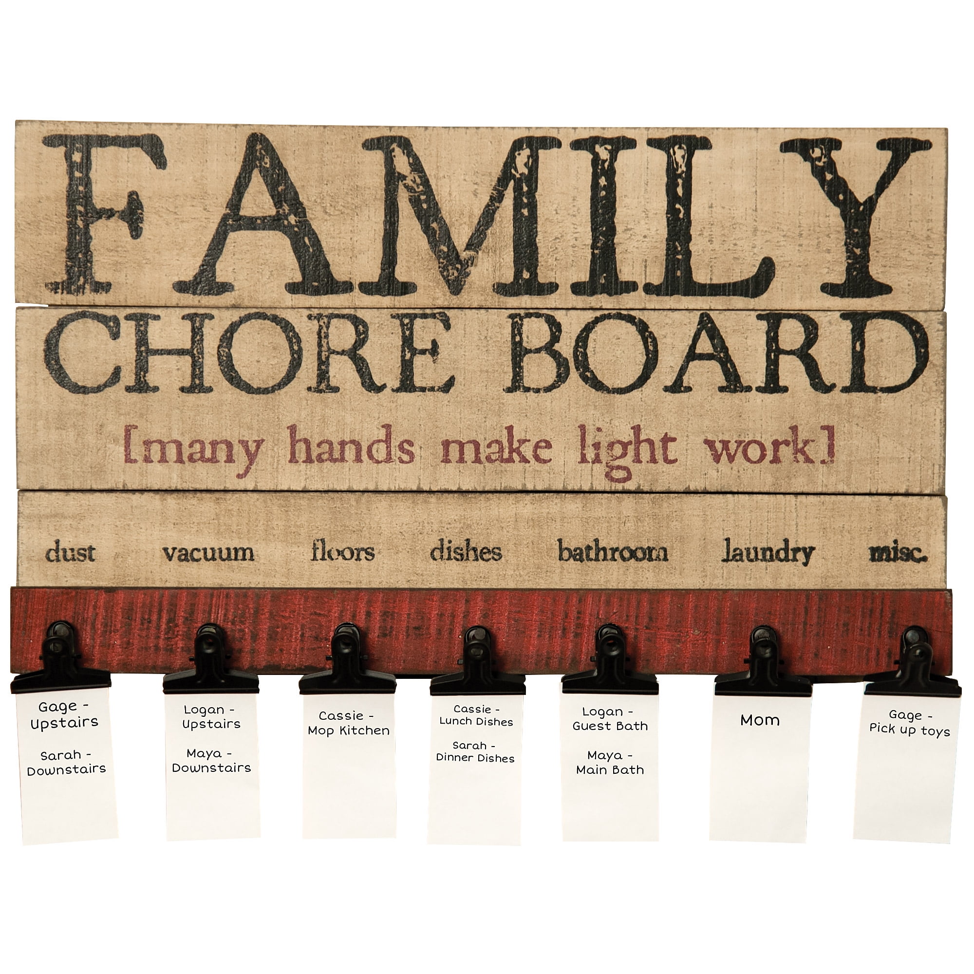 Family Chore Board by The Hearthside Collection