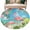 Blue, variant on Summer Pink Flamingos Round Rug 5ft Washable Circle Kitchen Rugs Non Slip Tropical Floral Leaves Cactus Large Area Rug Indoor Floor Carpet for Bedroom Living Room Home Office Dining Room Nursery