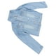 thumbnail image 3 of Chaqueta de manga larga con botones para mujer, informal, de moda, ajustada, con capucha desmontable para citas, azul claro, L, 3 of 15