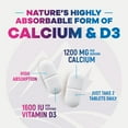 thumbnail image 3 of Calcium 1200 mg with Vitamin D3 - Bone Health Supplement, Vitamin D & Calcium Supplements for Women & Men - Bone Strength, Teeth & Immune Support, Nature's Calcium Pills, Bottled in USA - 240 Tablets, 3 of 10