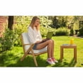 thumbnail image 4 of Vulcan Cream Lounge Armchair – Wooden Modern Scandinavian Design with Artfully Angled Arms for Indoor & Outdoor Use, 4 of 7