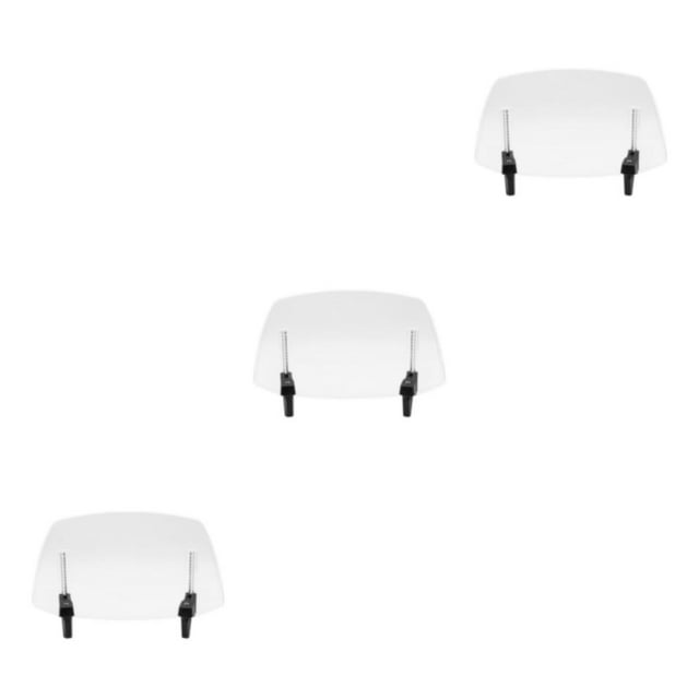 Transemion Riding Comfort Durable Adjustable Clip-on Motorcycle Wind Deflector Extension Spoiler Stability Easy To Install Transparent 3Set
