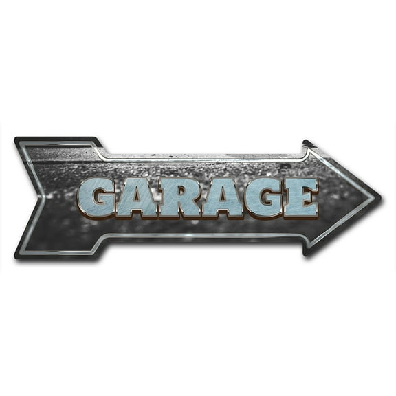 SignMission 10 x 30 in. Indoor & Outdoor Decor Direction Sticker Vinyl Wall Decals - Garage 2 - 24 in.