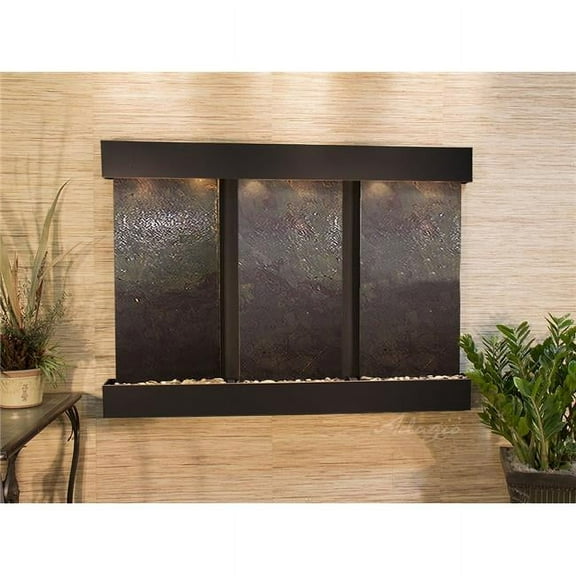 Adagio OFS1514 Olympus Falls-Square-Blackened Copper-Multi-Color Featherstone Wall Fountain