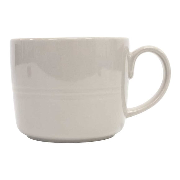 Taza Mainstays de Cerámica con Asa con Franja Gris