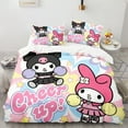 Cartoon Anime Sanrio Bedding Set Hello Kitty Kuromi Melody Quilt Duvet