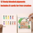 thumbnail image 3 of RimdGhov Creative Watercolor Kit, 3-Fold Water Color Painting Book with Embedded Paints, Portable DIY Stress-Relief Watercolor Kit for Beginners and Adults, 3 of 9