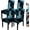 Blue Marble, variant on Anna QUUEN Black White Gold Marble Print Dining Chair Covers Set of 4,Stretch Fit Washable Elastic Slipcovers,Waterproof Furniture Protector for Kitchen Dining Room Chairs