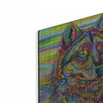 thumbnail image 2 of Luxe Metal Art 'Psychedelic Wolf' by Rebecca Wang Art, Metal Wall Art, 12"x12", 2 of 9