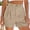 Khaki#1, variant on CheerKidz Summer Shorts for Women's Solid Color Fashionable and Comfortable Workwear Pocket Short Pants Casual Wide Leg Drawstring Shorts(Khaki,2XL)