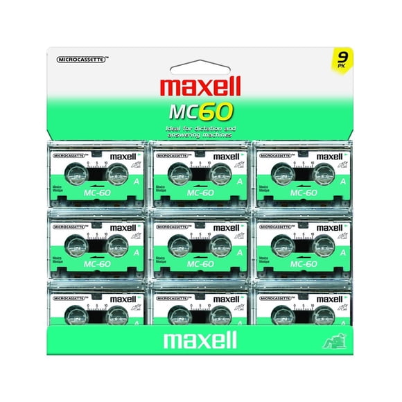 Microcasetes Maxell MC-60 UR (paquete de 9)