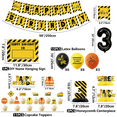 thumbnail image 4 of Construction Party Supplies for Kids' 3rd Birthday, Dump Truck Balloons, Happy Birthday Banner, Number 3 Balloon, Cupcake Toppers for Boys' Decoration 40 Pack, 4 of 6