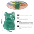 thumbnail image 4 of Random Style Crystal Cat Figurine Blind Box, 1.6 Inch Hand Carved Fluorite Kitten Statue, Home Desk Decor Gift, 4 of 6