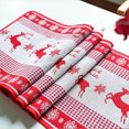 thumbnail image 2 of tredstone Xmas Table Runner Snownman Beautifully Dustproof Placemats Embroidered Tablecloth Household Holiday Party Wedding Layout Elk 35*150cm, 2 of 9