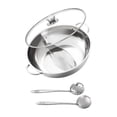 thumbnail image 3 of Pot with Divider Cookware Kitchenware Cookware pot with Divider Cooking Pot for Party Travel With spoon and lid, 3 of 9