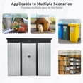 thumbnail image 6 of Alvantor Outdoor Storage Shed 8 x 6 Ft Metal Garden Shed with Sliding Doors and Transparent plate for Backyard, Garden White, 6 of 7