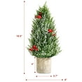 thumbnail image 3 of Costway 18.5"Snowy Tabletop Christmas Tree w/ 170 PE Branch Tips & Pulp Base, 3 of 10