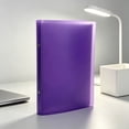thumbnail image 4 of A5 Refillable File Folder, PP Plastic Transparent Document Binder for Notes, Planner, Journal, Office Paper Organizer, Portable Filing Folder, Purple, 1 Count, 4 of 6