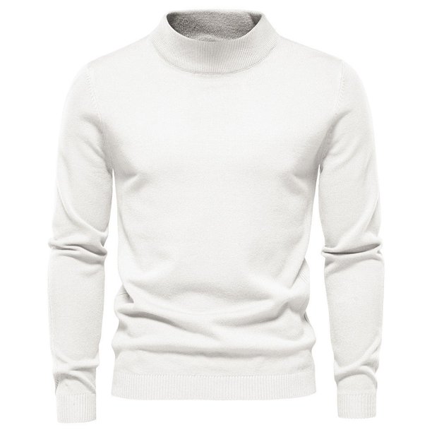 Suéter grueso y cálido de otoño e invierno, suéter delgado de cuello medio para hombre, suéter multicolor para hombre