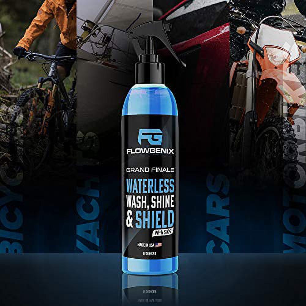 Flowgenix Waterless Car Wash Spray Motorcycle Cleaner  Car Wax Polish  Detail Spray. Ceramic Coating for Cars. Best Cleaner  Quick Detailer Spray  to Make Your Car Shine