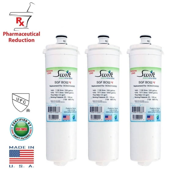 Swift Green Filters SGF-BO52 Rx Compatible Pharmaceuticals Refrigerator Water Filter for EVOLFLTR10, 640565, 55866-06 Made in USA