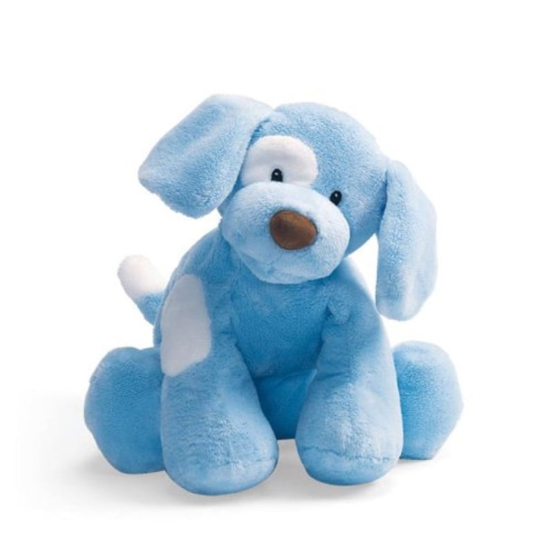 blue stuffed animal dog