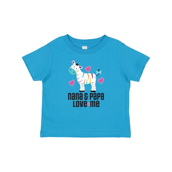 Inktastic Nana and Papa Grandkids Zebra Girls Baby T-Shirt