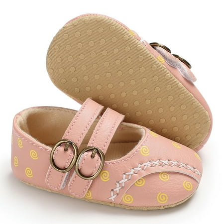 Baby Boys Girls Shoes PU Leather Soft Sole Non-Slip Prewalker Toddler Shoes Moccasin For Spring Fall Pink