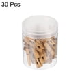 thumbnail image 3 of Uxcell Wooden Push Pins Decorative Pushpin with Clip for Craft Art, Brown 30 Pack, 3 of 5