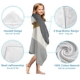 thumbnail image 7 of Gray and Gold Marble Wavy Lines Pattern Hooded Bath Towel，50"x30" for Ages 3 To 12 Kids, Quick Dry Lightweight Soft Microfiber Hood Beach Towel Cover Up for Kids, 7 of 7