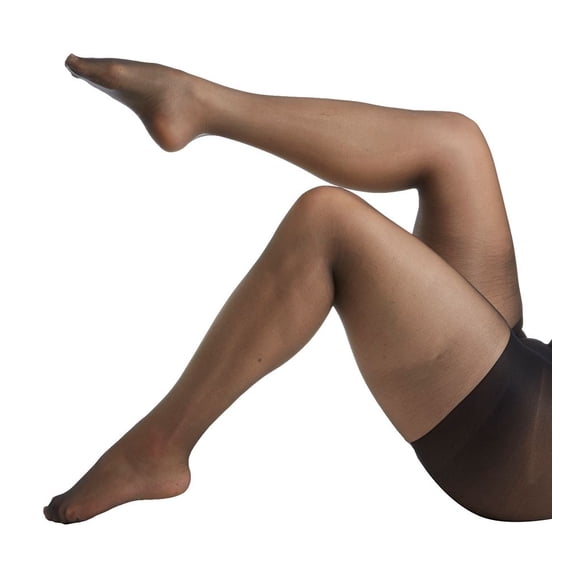 Hanes Curves Women's Silky Sheer Control-Top Pantyhose with Toe Black 3X/4X