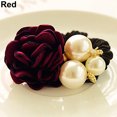 thumbnail image 6 of Grofry Hairband Lady Girl Chic Sweet Rose Flower Faux Pearls Ponytail Holder Hair Band, 6 of 6