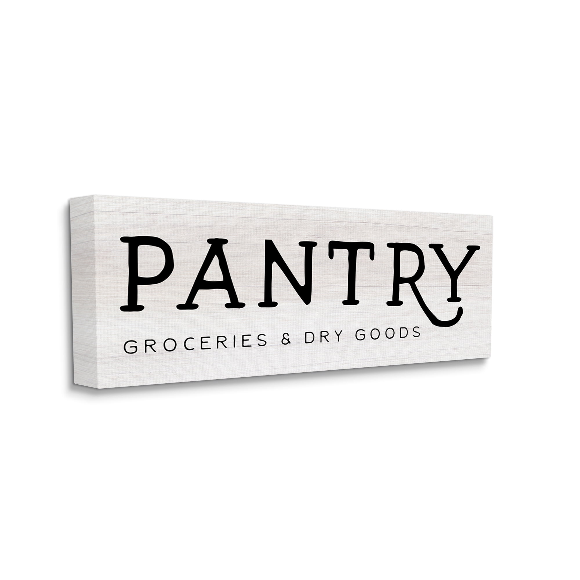 Stupell Industries Rustic Pantry Sign Text Groceries Dry Goods Canvas Wall Art, 48 x 20, Design by Daphne Polselli