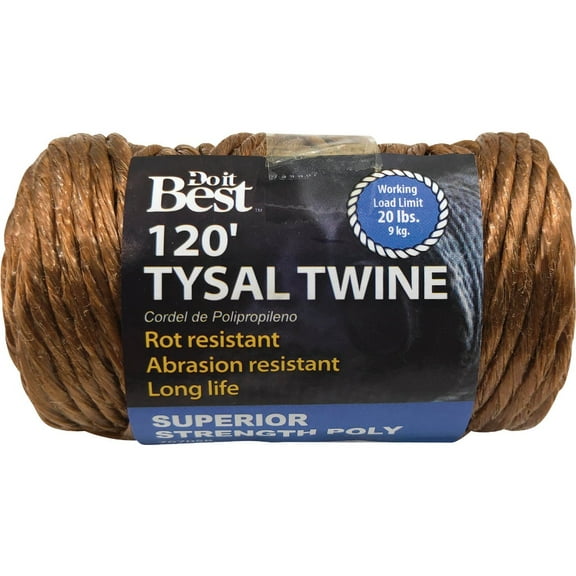 Do it Best Tools Polypropylene Twine - Durable - 5/64-Inch x 120-Feet, Brown
