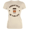 thumbnail image 1 of Halloween Pumpkin Spice Up Your Life Juniors Soft T Shirt, 1 of 1