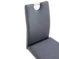 thumbnail image 4 of Modern Dining Chairs Of 4 - Grey Faux Leather Upholstered With Metal Legs For Room And Kitchen Covered Robust Construction Stability, 4 of 7