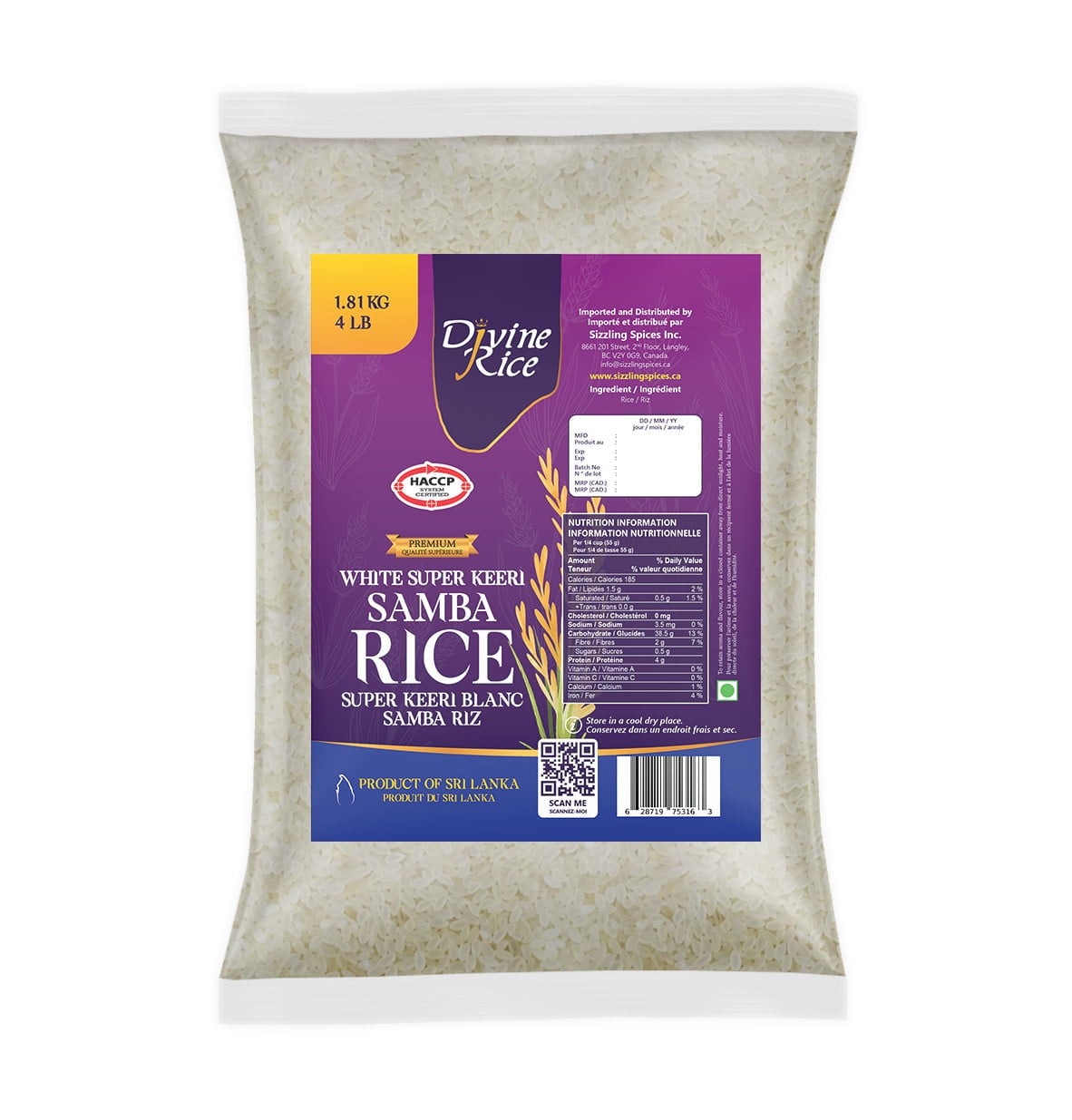 Keeri Rice Super Keeri Samba Divine Rice (4LB) - Walmart.ca