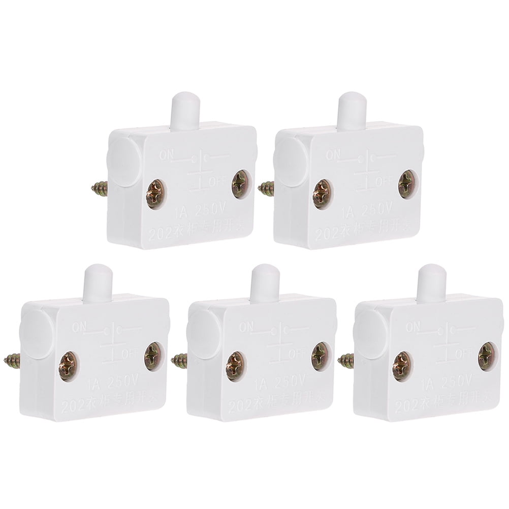 5pcs Door Switch Wardrobe Light On Off Switch For Light Closet