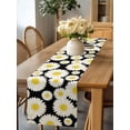 thumbnail image 4 of Burlap Table Runner 48 Inches Long, Rustic Floral Daisy Watercolor Non-Slip Kitchen Table Runners for Dining Room Everyday Use Party Table Decorations Modern Minimalist Art, 4 of 9
