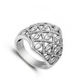 thumbnail image 4 of Filigree Criss Cross Wide Marquise Ring .925 Sterling Silver Band Jewelry Female Male Unisex Size 8, 4 of 4