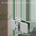 thumbnail image 6 of 4 Pcs Glass Door Hinge 90 Degree Double Side Shower Glass Hinges Adjustable Glass Cabinet Hinges Zinc Alloy Clamp Hinges for Glass Thickness 5mm - 8mm, 6 of 7