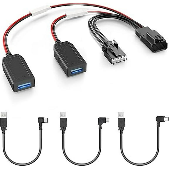 GPS Dash Cam Power Adapter,(5Pin Type F Connector)Mirror Camera Radar Charger Station GPS Dashcam Charger Cable for Select Ford Bronco Sport,Explorer and More with Auto-dimming Rearview Mirror