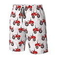 thumbnail image 4 of Fotbe Red Wheeled Tractors Trajes de Baño Estampados para Hombre, Shorts de Verano de Secado Rápido, Ropa de Playa, Bañadores-X-Large, 4 of 6