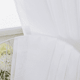 thumbnail image 3 of MKHILL 78 Inch Long White Sheer Curtains 2 Panels Set, Light Filtering Privacy for Living Room/Bedroom, Semi Transparent Voile Rod Pocket Window Treatment, Each 42" W x 78" L, 3 of 7